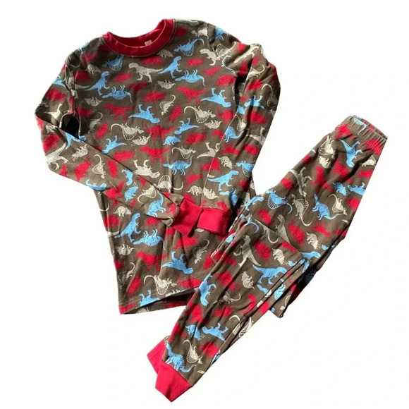 PETIT LEM EUC BOUTIQUE BOYS DINOSAUR PAJAMAS PJS SIZE 12 - Picture 2 of 6